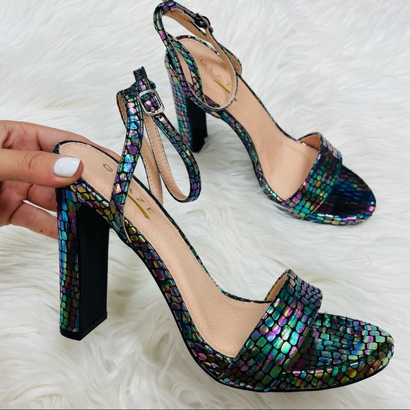 Black iridescent snake heel - Picture 7 of 7
